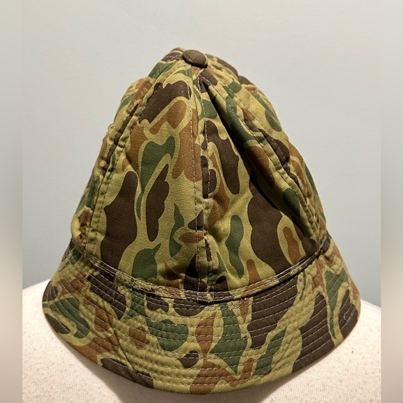 Vintage Old Skool Camo camouflage padded hunting hat - Picture 3 of 6